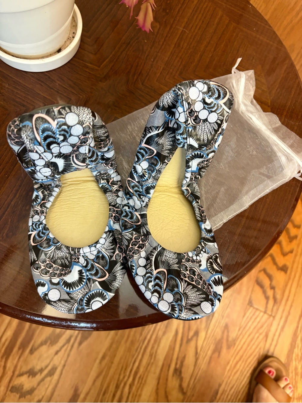 Women's Black & Blue Floral The Storehouse Flats